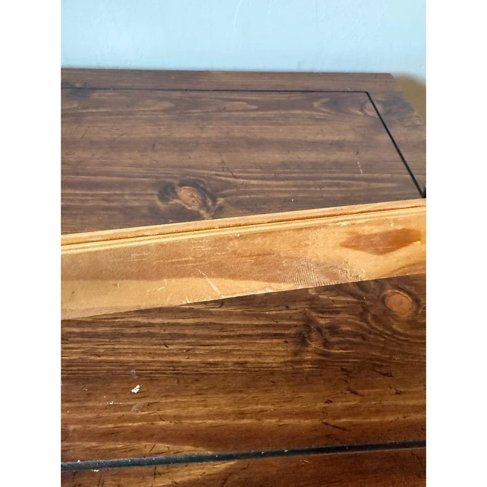 Vintage Wooden 3 Peg Wall Mount Coat Hat Rack Natural Wood Shaker Style 17.5